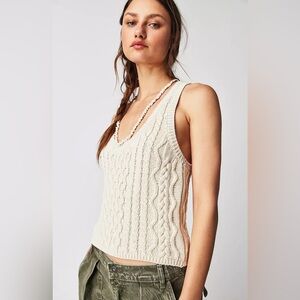 Free People High Tide Cable Knit Top